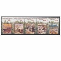 Christmas Island Stamps 1991 Centenary of First Phosphate Mining Lease Set of 5