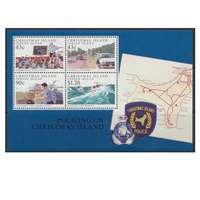 Christmas Island Stamps 1991 Police Force Mini Sheet