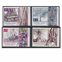 Christmas Island Stamps 1991 Local Trees Set of 4