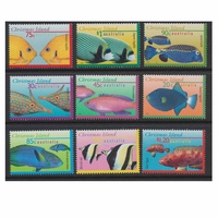 Christmas Island Stamps 1995 to 1997 Marine Life Set of 9