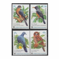 Christmas Island Stamps 2002 Endangered Species Birds Set of 4