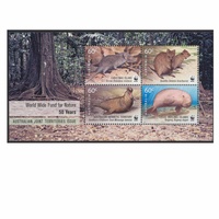 Christmas Island Stamps 2011 50th Anniversary of Worldwide Fund for Nature Mini Sheet