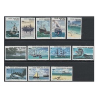 Cocos (Keeling) Islands Stamps 1976 Ships Set of 12