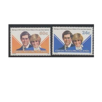 Cocos (Keeling) Islands Stamps 1981 Royal Wedding Set of 2