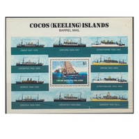 Cocos (Keeling) Islands Stamps 1984 75th Anniversary of Cocos Barrel Mail Mini Sheet