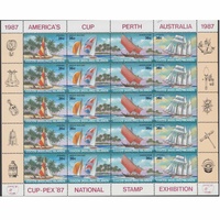 Cocos (Keeling) Islands Stamps 1987 Sailing Craft Cuppex Sheetlet