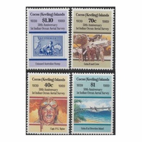 Cocos (Keeling) Islands Stamps 1989 50th Anniversary of First Indian Ocean Aerial Survey Set of 4
