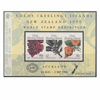Cocos (Keeling) Islands Stamps 1990 New Zealand Stamp Exhibition Mini Sheet