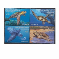 Cocos (Keeling) Islands Stamps 2002 Turtles Set of 4
