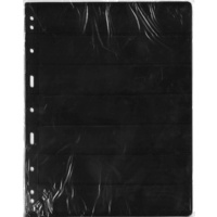 Lighthouse Vario Black Sheet for Stamp Storage 7 Divisions PVC Free Pack of 5