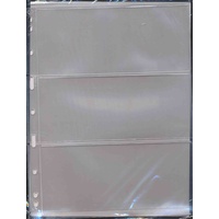 Lighthouse Vario Clear Sheet for Stamp Storage 3 Divisions PVC Free Pack of 5
