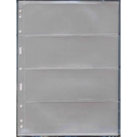 Lighthouse Vario Clear Sheet for Stamp Storage 4 Divisions PVC Free Pack of 5