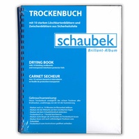 Schaubek Drying Book A4 10 Sheets of Blotting Paper incl. Transparent Foil Interleaves Protector