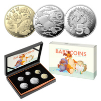 Australia 2021 Baby Proof Year Set of 6 Coins W/ Uniquely Designed 5c 20c $1