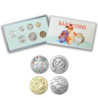 Australia 2021 Baby UNC Year Set of 6 Coins W/ Uniquely Designed 5c 20c $1