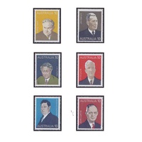 Australia 1975 (80) Australian Prime Ministers Set of 6 MUH SG 590/95