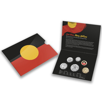 Australia 2021 6-Coin UNC Year Set Aboriginal Flag W/ A Unique $2 Coloured Coin
