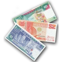 SINGAPORE-SET OF 3 UNC BANK NOTES