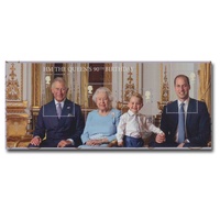 UK 2016 HM The Queen's 90th Birthday Miniature Sheet of 4 Stamps MUH With Barcode