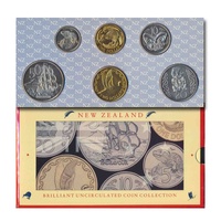 New Zealand 1990 Uncirculated Coin Collection Set of 5