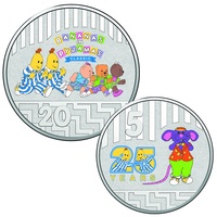Australia 2017 25 Years Bananas In Pajamas 5c & 20c Coloured UNC Coins Carded
