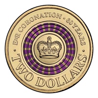 Australia 2013 60th Anniversary of the QEII Coronation $2 UNC Coin RAM Loose in 2x2 Holder