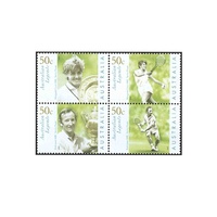 Australia 2003 (508) Australian Legends Award Tennis Block of 4 SG 2264/67