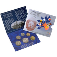 Australia 2001 Centenary of Federation Year Mint Set of 6 UNC Coins in Folder RAM