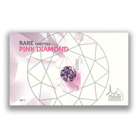 Australia 2017 Rare Beauties Pink Diamond Mini Sheet Melbourne Stamp Show Day 1 Overprinted