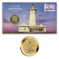 Australia 2018 Macquarie Lighthouse 200 Years Stamp & $1 UNC Coin Cover - PNC