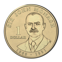 Australia 2018 Lieutenant General Sir John Monash $1 Dollar UNC Coin Carded