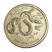 Australia 2013 Year of The Snake $1 One Dollar UNC Coin Carded