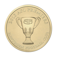 Australia 2013 AFL Premiers Hawthorn Hawks $1 One Dollar UNC Coin Carded