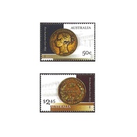 Australia 2005 (560) 150th Anniversary of the First Australian Coin Set of 2 SG 2519/20