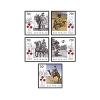 Australia 2015 (927) A Century of Service Animals in War Set of 5 MUH SG 4460/64