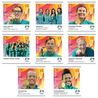 Australia 2016 (951) Australian Gold Medallists: Rio Olympics Set of 8 SG 4604/11