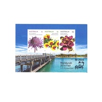 Australia 2016 (964) Wildflowers mini sheet Mandurah Stamp Fair SG MS4672