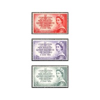 1953 (SG264/6) Coronation of Queen Elizabeth II Set of 3 MUH