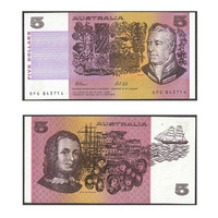 Australia 1991 $5 Paper Banknote Fraser/Cole Last Prefix QPG R213L UNC