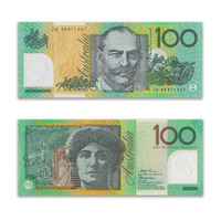 Australia 1999 $100 Polymer Banknote Evans/MacFarlane Last Prefix JK UNC