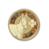 Australia 2015 Animals In War Unlikely Heroes The Donkey $1 Coloured UNC Coin ex PNC