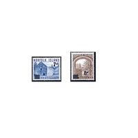 1958 (SG21/2) Norfolk Island 7d 8d Surcharges Set of 2 MUH