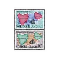 1969 (SG100/1) Norfolk Island Van Diemen's Land Set of 2 MUH