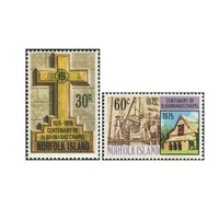 1975 (SG168/9) Norfolk Isl. St. Barnabas Chapel Set of 2 MUH