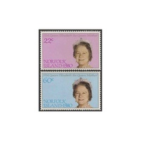 1980 (SG 252/3) Norfolk Isl. 80th Birthday of The Queen Mother