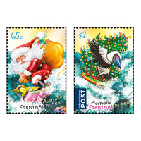 Christmas Island 2018 Merry Christmas Set of 2 Stamps MUH