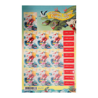 Christmas Island 2018 Merry Christmas Embellished Sheetlet/10 Stamps Self-adhesive MUH