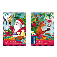 Christmas Island 2019 Merry Christmas Set of 2 Stamps MUH