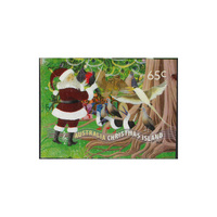 Christmas Island 2020 Merry Christmas Santa Ex Embellished Booklet Stamp Self-adhesive MUH
