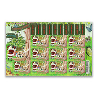 Christmas Island 2020 Merry Christmas Santa Embellished Sheetlet of 10 Stamps Self-adhesive MUH